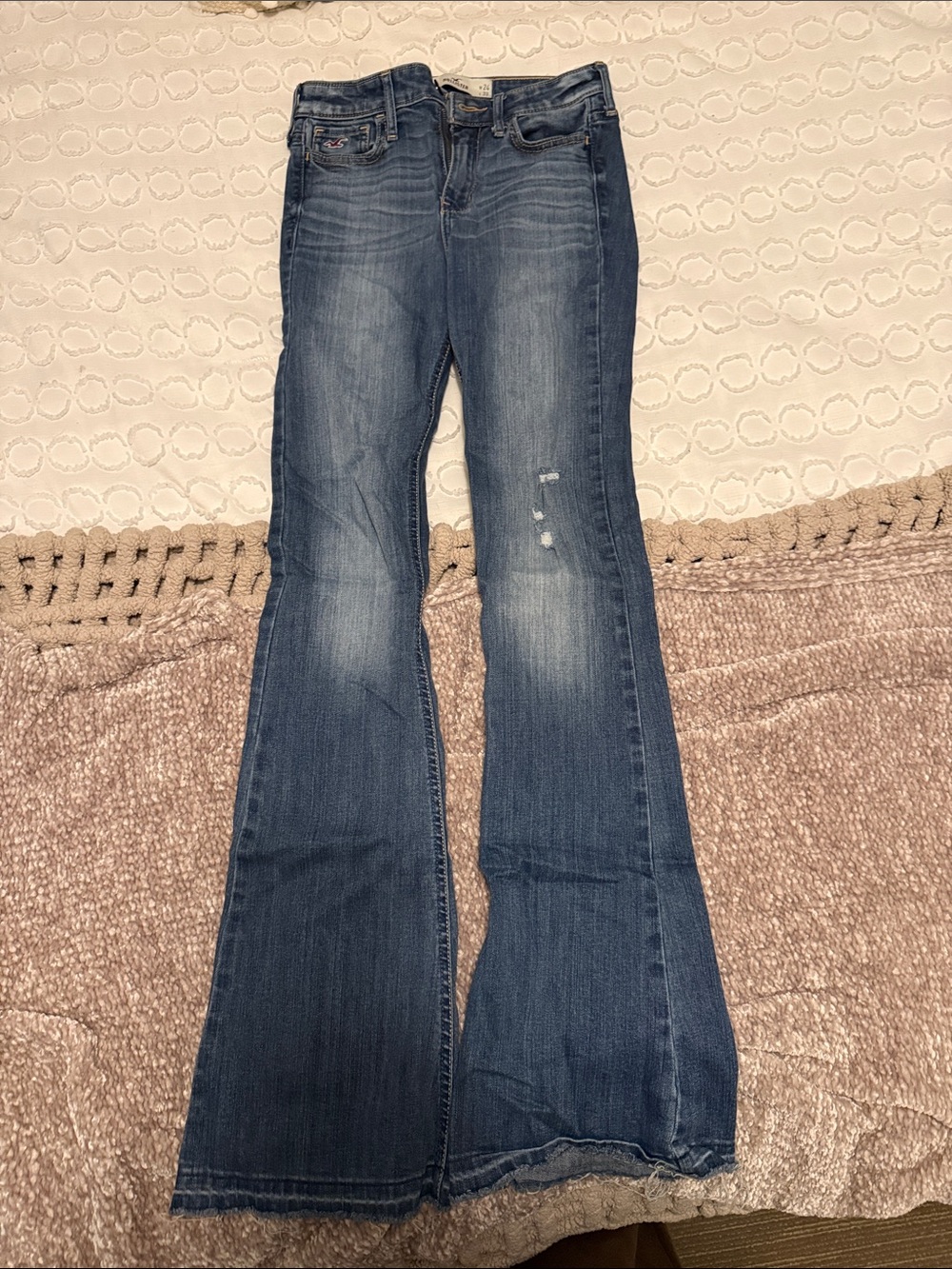 Hollister Women's Medium Blue Flare Jeans